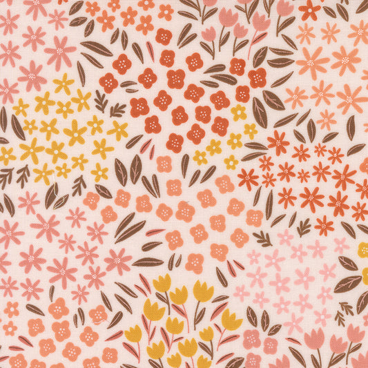 Blossoms and Blooms Small Flowers Blush M3905213 by Elena Amo for Moda Fabrics (sold in 25cm increments)