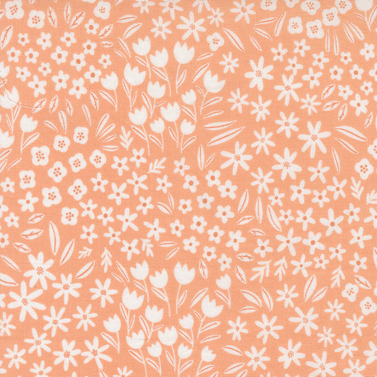 Blossoms and Blooms Small Flowers Peach M3905214 by Elena Amo for Moda Fabrics (sold in 25cm increments)