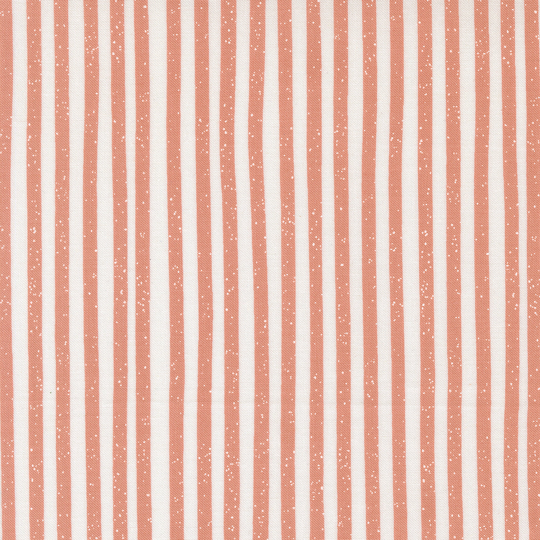 Blossoms and Blooms Stripe Rosewood M3905436 by Elena Amo for Moda Fabrics (sold in 25cm increments)