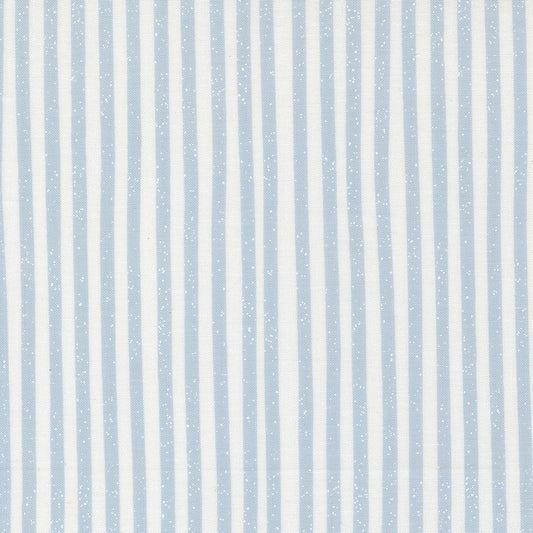 Blossoms and Blooms Stripe Powder Blue M3905439 by Elena Amo for Moda Fabrics (sold in 25cm increments)