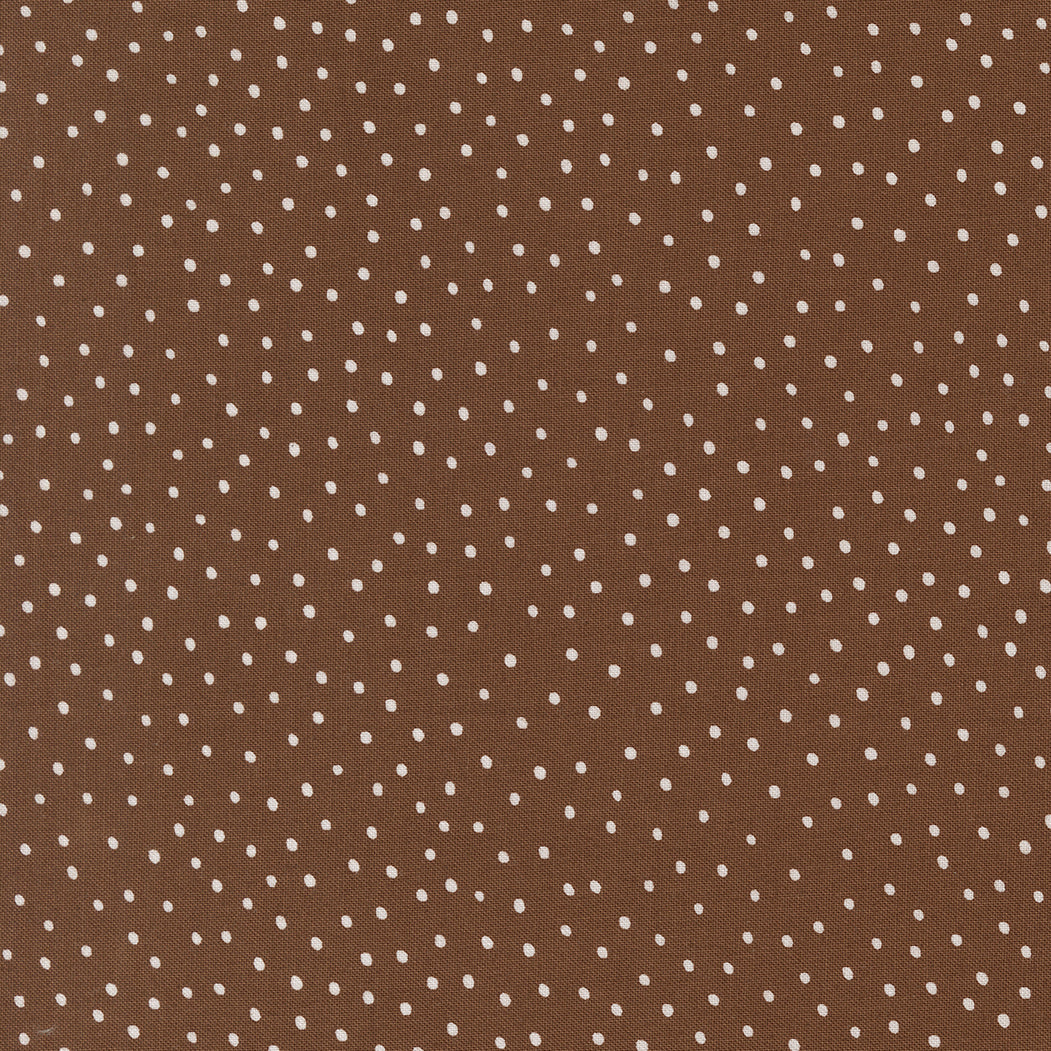 Blossoms and Blooms Dots Chocolate M3905617 by Elena Amo for Moda Fabrics (sold in 25cm increments)