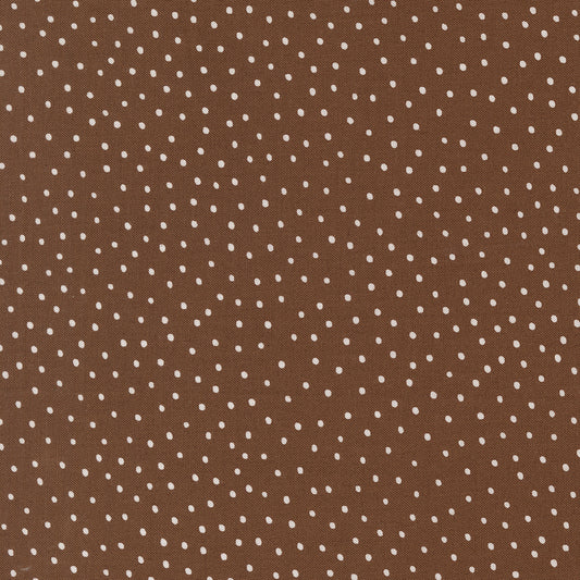 Blossoms and Blooms Dots Chocolate M3905617 by Elena Amo for Moda Fabrics (sold in 25cm increments)