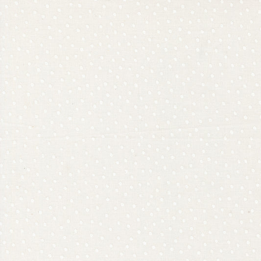 Blossoms and Blooms Dots Pearl White M3905622 by Elena Amo for Moda Fabrics (sold in 25cm increments)