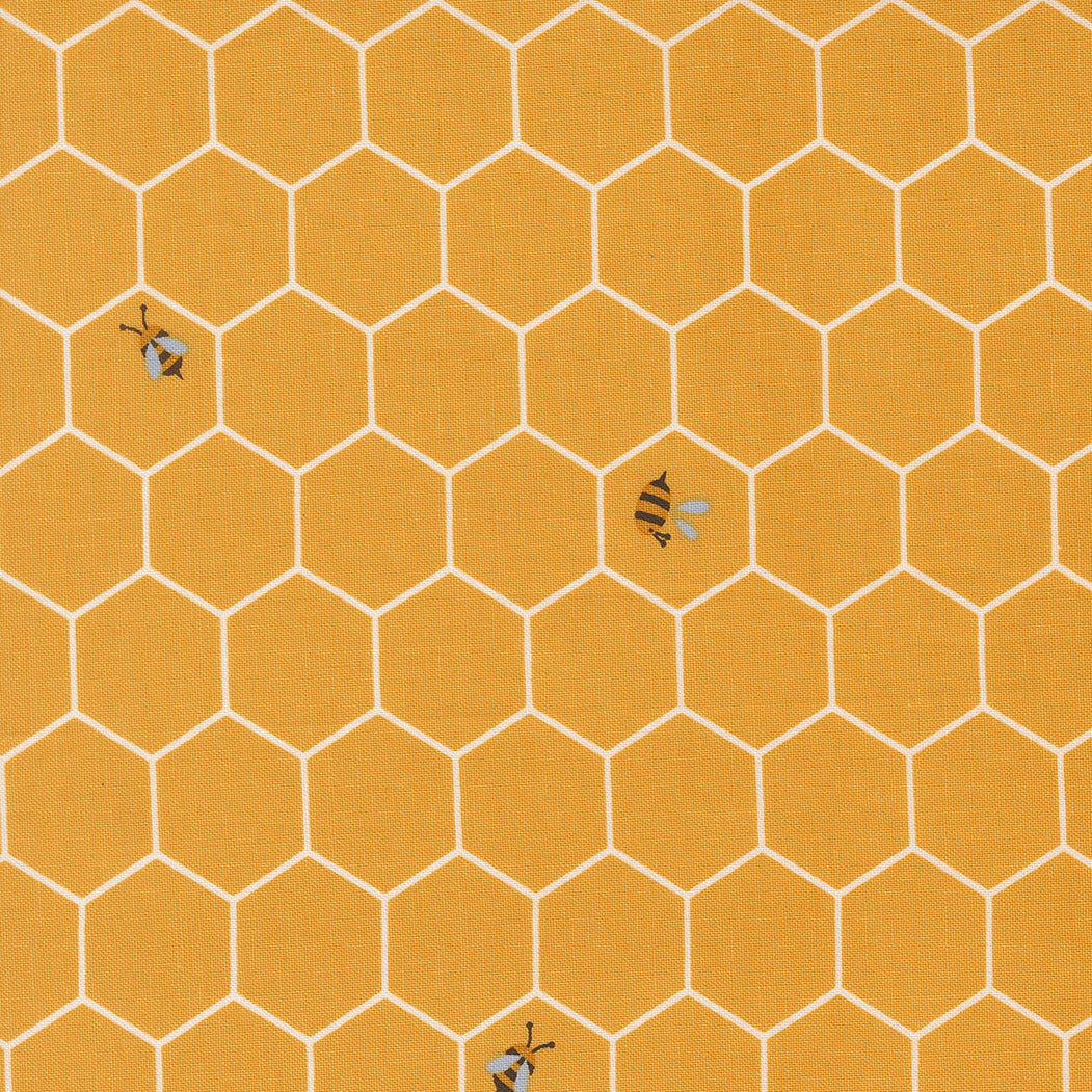 Blossoms and Blooms Bees Sunshine M3905718 by Elena Amo for Moda Fabrics (sold in 25cm increments)