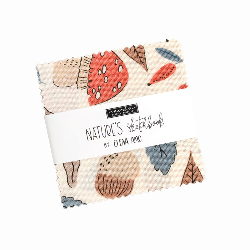 Natures Sketchbook Mini Charm Pack by Elena Amo for Moda fabrics