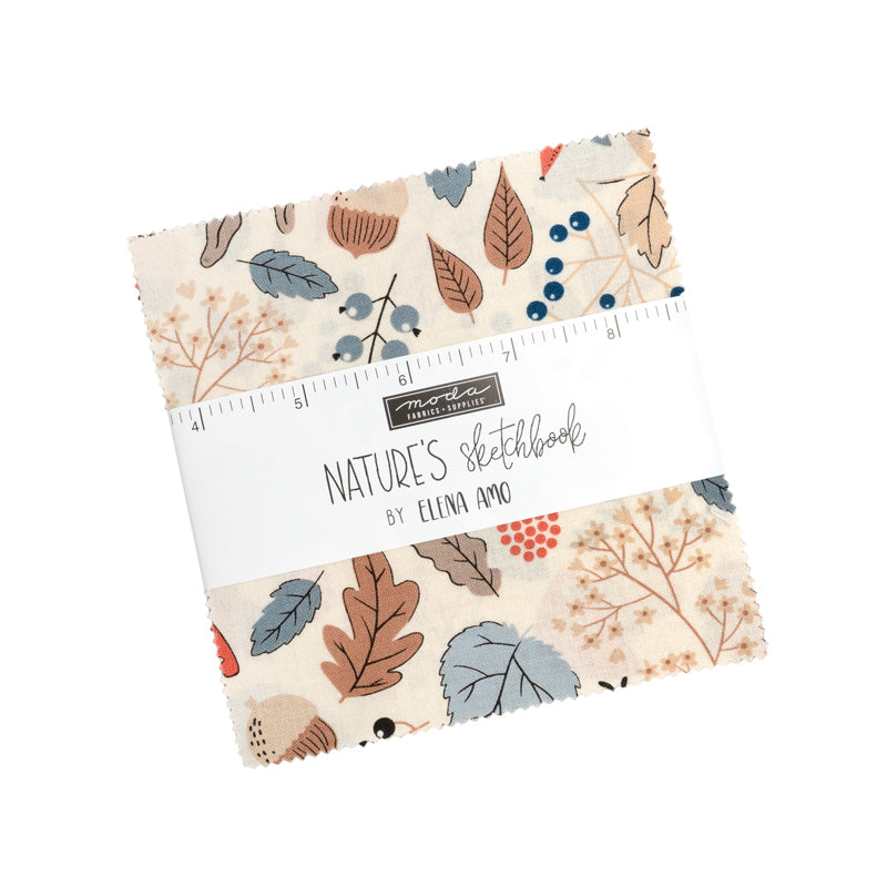 Natures Sketchbook Charm Pack by Elena Amo for Moda fabrics