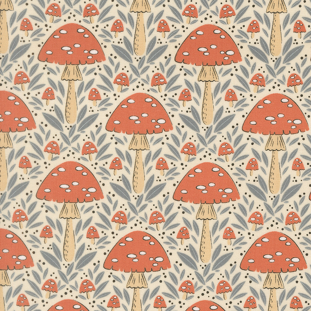 Natures Sketchbook Mushroom Pearl M3907211 by Elena Amo for Moda fabrics (sold in 25cm increments)