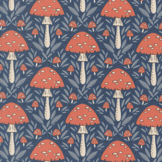 Natures Sketchbook Mushroom Twilight M3907216 by Elena Amo for Moda fabrics (sold in 25cm increments)