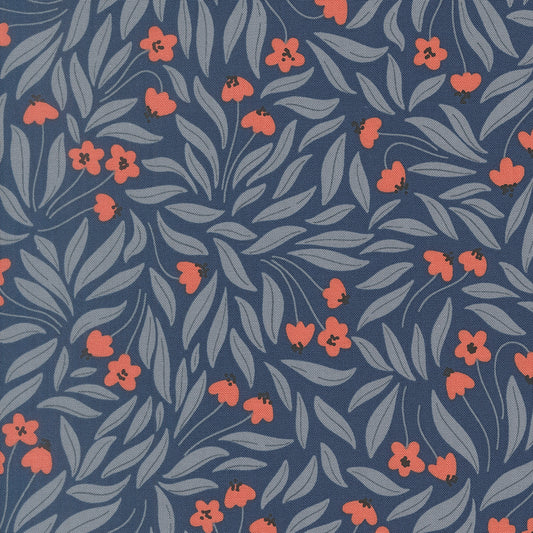 Natures Sketchbook Flowy Flowers Twilight M3907316 by Elena Amo for Moda fabrics (sold in 25cm increments)