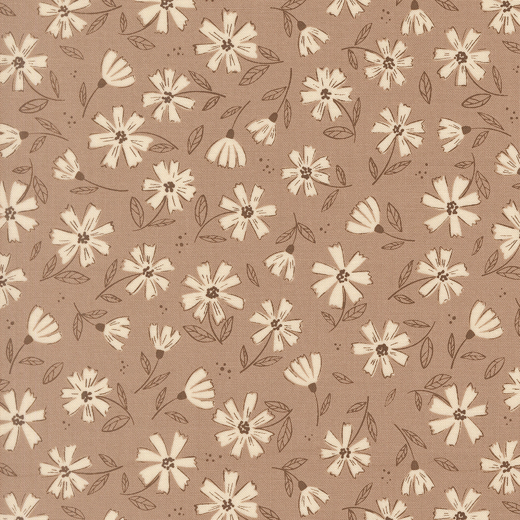 Natures Sketchbook Flowers Pebble M3907413 by Elena Amo for Moda fabrics (sold in 25cm increments)