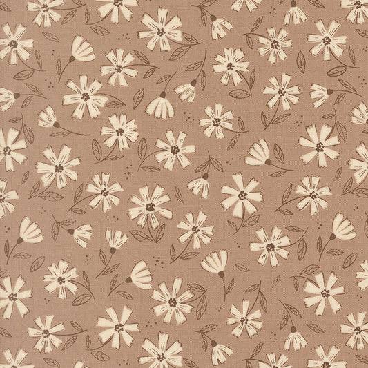 Natures Sketchbook Flowers Pebble M3907413 by Elena Amo for Moda fabrics (sold in 25cm increments)
