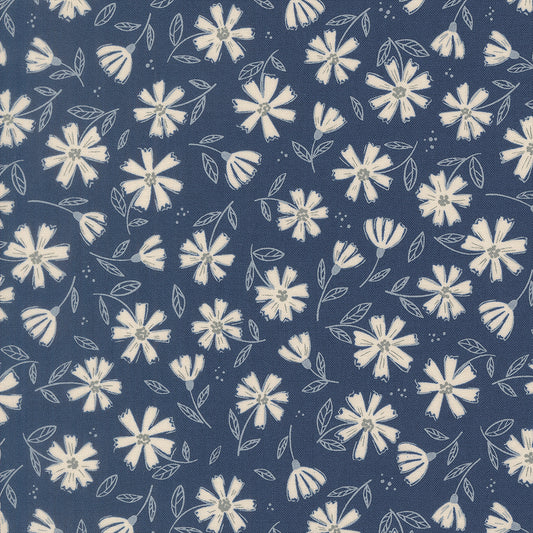 Natures Sketchbook Flowers Twilight M3907416 by Elena Amo for Moda fabrics (sold in 25cm increments)