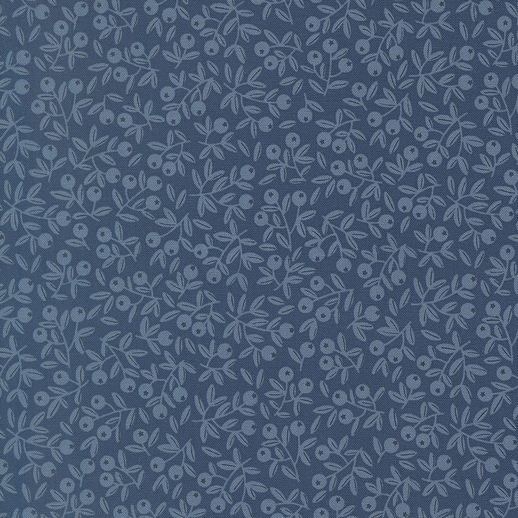 Natures Sketchbook Blueberries Twilight M3907616 by Elena Amo for Moda fabrics (sold in 25cm increments)
