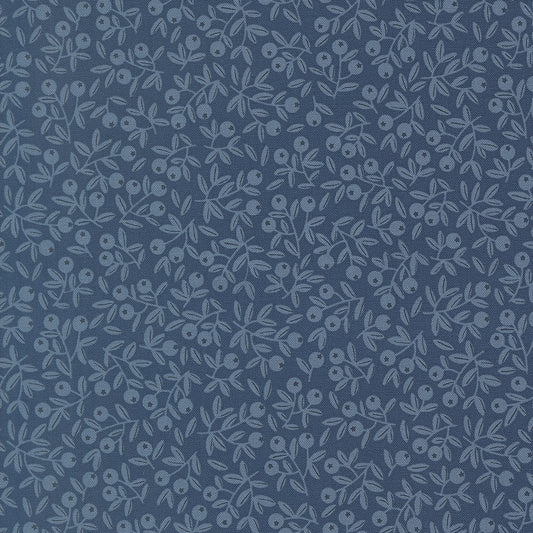 Natures Sketchbook Blueberries Twilight M3907616 by Elena Amo for Moda fabrics (sold in 25cm increments)