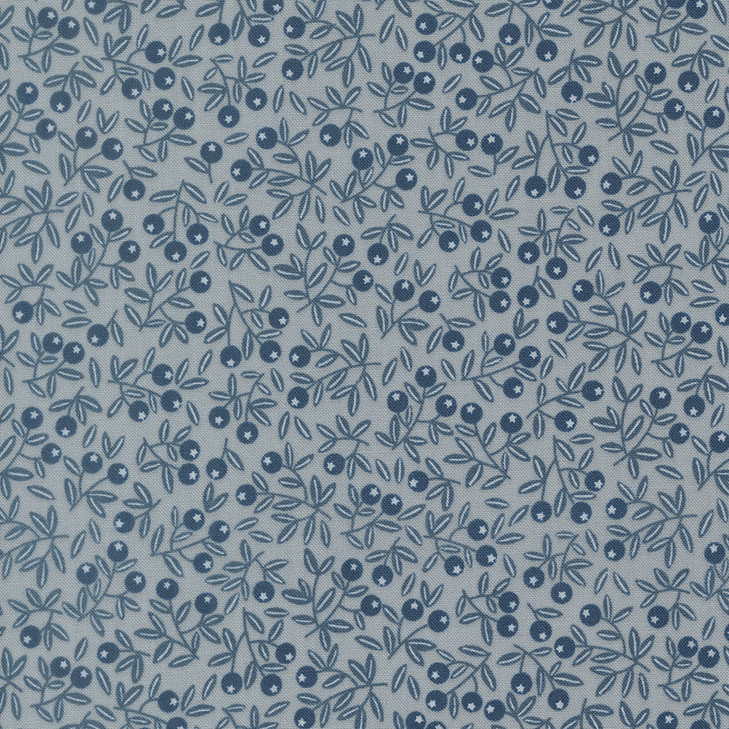 Natures Sketchbook Blueberries Sky M3907619 by Elena Amo for Moda fabrics (sold in 25cm increments)