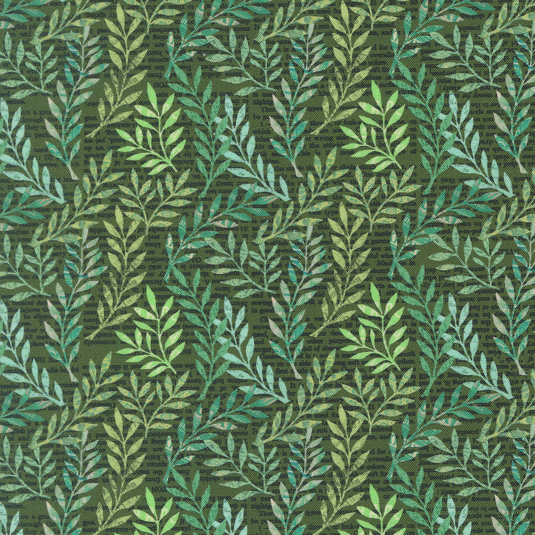 Paper Hamlet Foliage Topiary M3956213 by Cathe Holden for Moda fabrics (sold in 25cm increments)