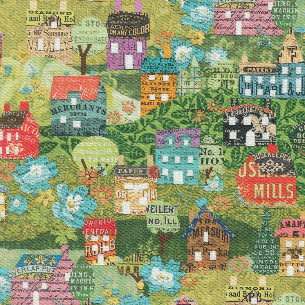 Paper Hamlet House Hills M3956311 by Cathe Holden for Moda fabrics (sold in 25cm increments)