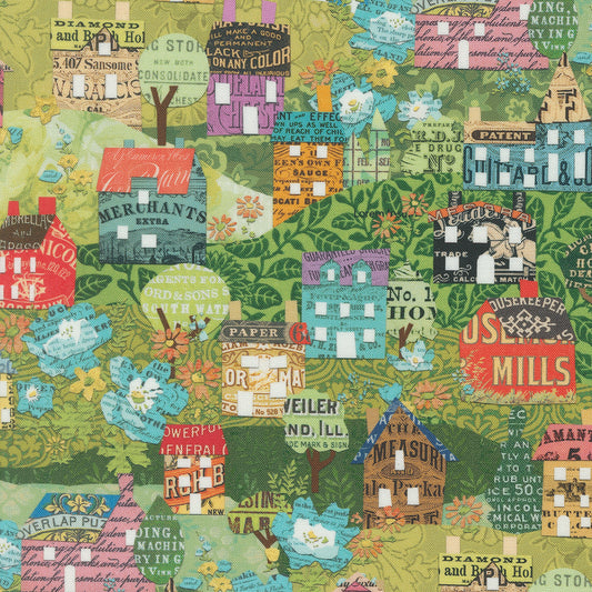 Paper Hamlet House Hills M3956311 by Cathe Holden for Moda fabrics (sold in 25cm increments)