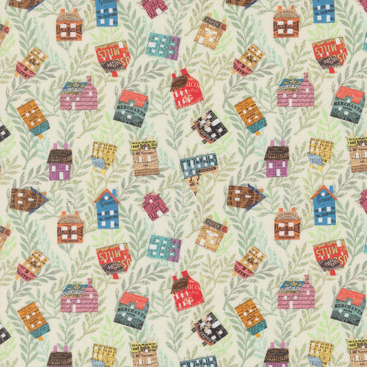 Paper Hamlet Tossed Houses Paper M3956611 by Cathe Holden for Moda fabrics (sold in 25cm increments)