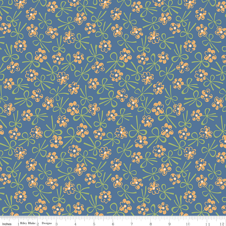 Farmers Daughter CWB17199-Denim Bonnet Wideback by Lori Holt for Riley Blake (sold in 25cm increments)