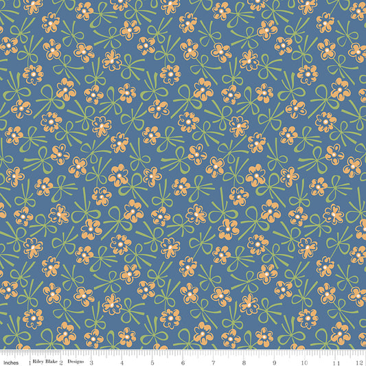 Farmers Daughter CWB17199-Denim Bonnet Wideback by Lori Holt for Riley Blake (sold in 25cm increments)