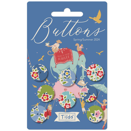 Tilda Flower Farm Buttons 16mm