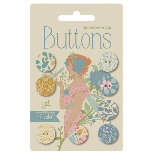 Songbird Blues Buttons 400075 by Tilda