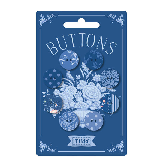 Something Blue Buttons Dark 400077 by Tilda