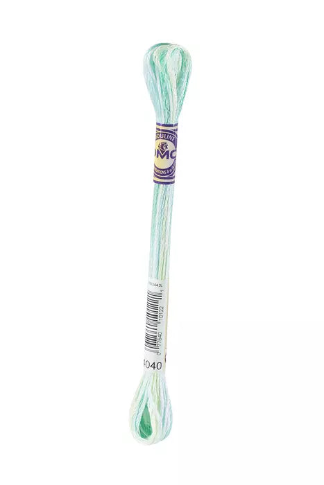 DMC 4040 Mouline Color Variations Pearlescent Blue Sea Mist Strand Embroidery Floss