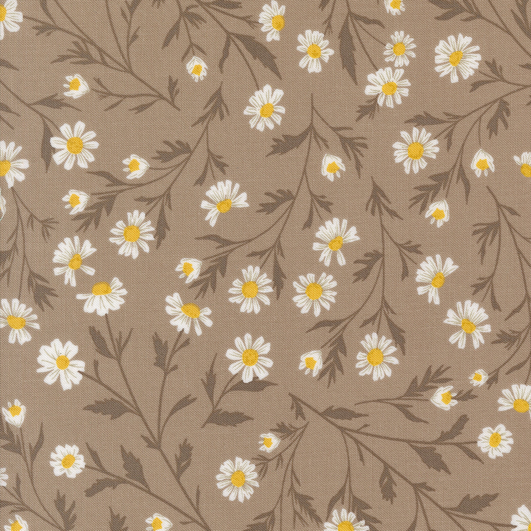 Sun Drenched Wild Daisy Chain Stone M4320013 by Sweetfire Road for Moda fabrics (sold in 25cm increments)