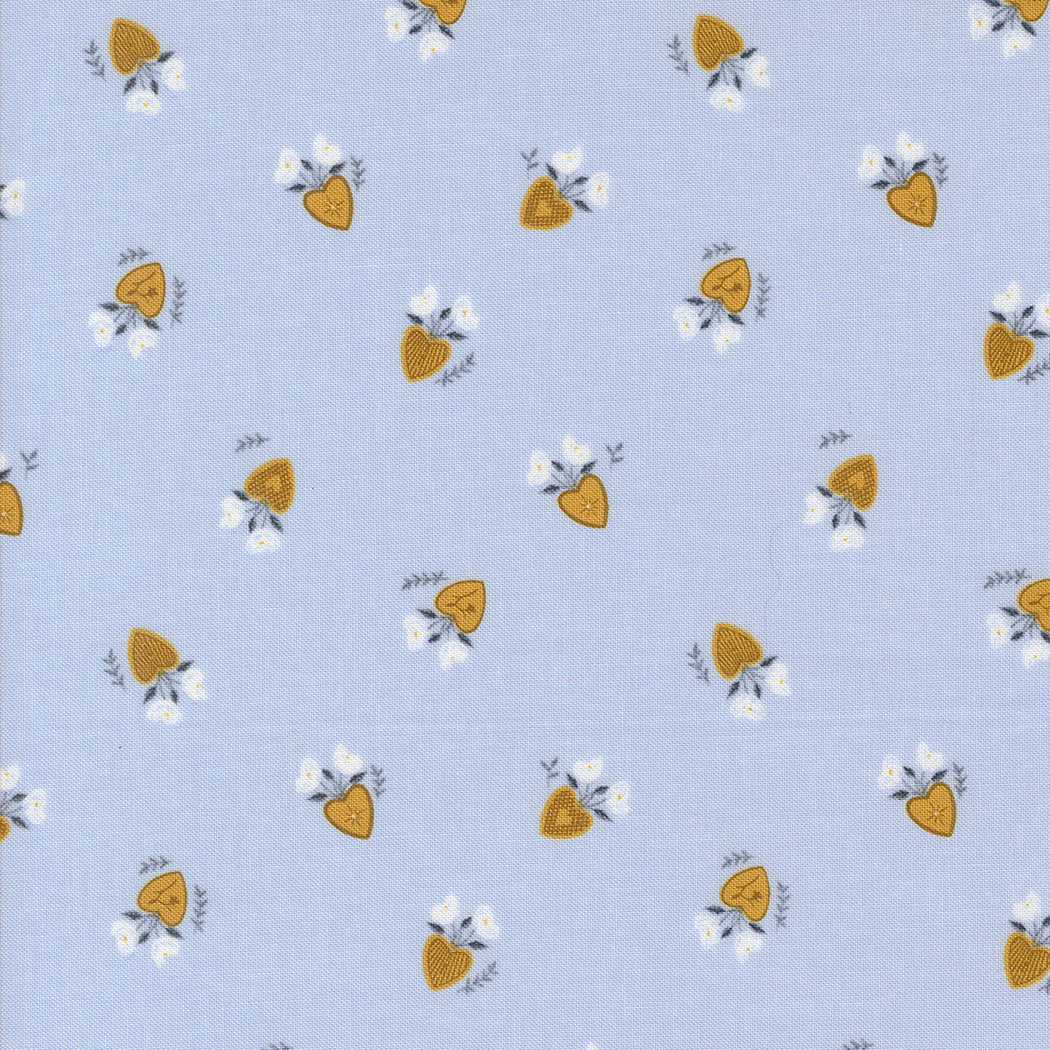 Sun Drenched Vintage Lockets Sky M4320214 by Sweetfire Road for Moda fabrics (sold in 25cm increments)