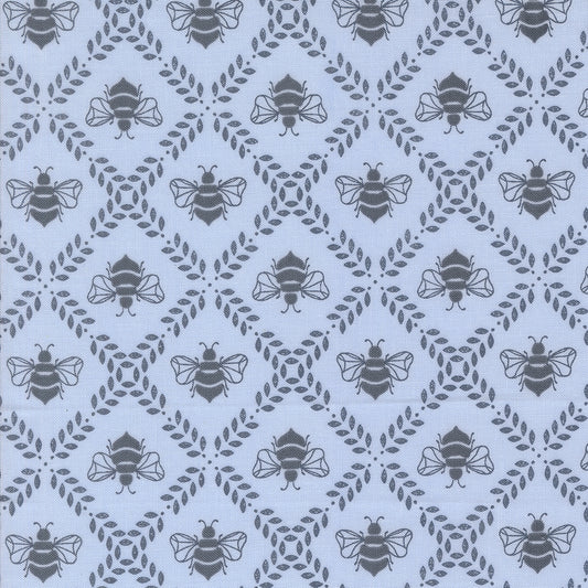 Sun Drenched Gathering Honey Bees Sky M4320414 by Sweetfire Road for Moda fabrics (sold in 25cm increments)