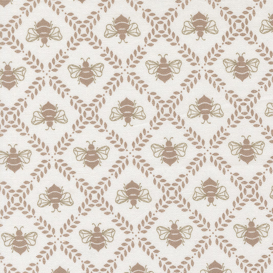 Sun Drenched Canvas Bees Stone MCV4320433 by Sweetfire Road for Moda fabrics (sold in 25cm increments)