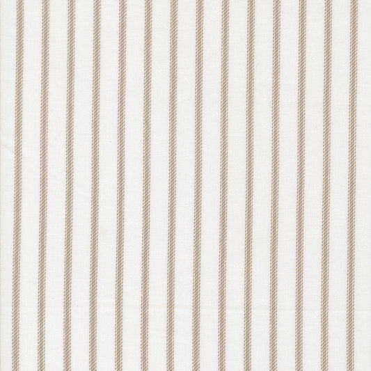 Sun Drenched Ticking Cloud Stone M4320611 by Sweetfire Road for Moda fabrics (sold in 25cm increments)