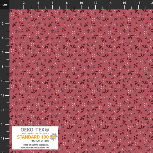 The Sweetest Embrace Coral Leaves 4514522 by Linette Jakobsen for Stoff Fabrics (sold in 25cm increments)