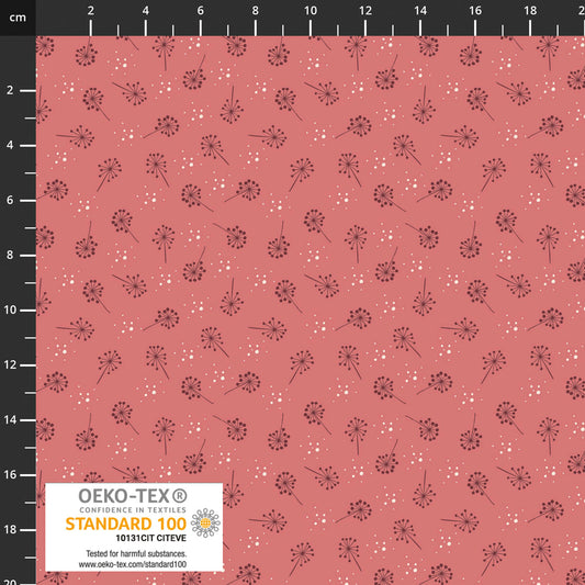 The Sweetest Embrace Coral Blowflowers 4514523 by Linette Jakobsen for Stoff Fabrics (sold in 25cm increments)