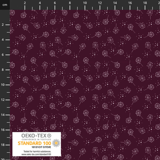 The Sweetest Embrace Purple Blowflowers 4514526 by Linette Jakobsen for Stoff Fabrics (sold in 25cm increments)