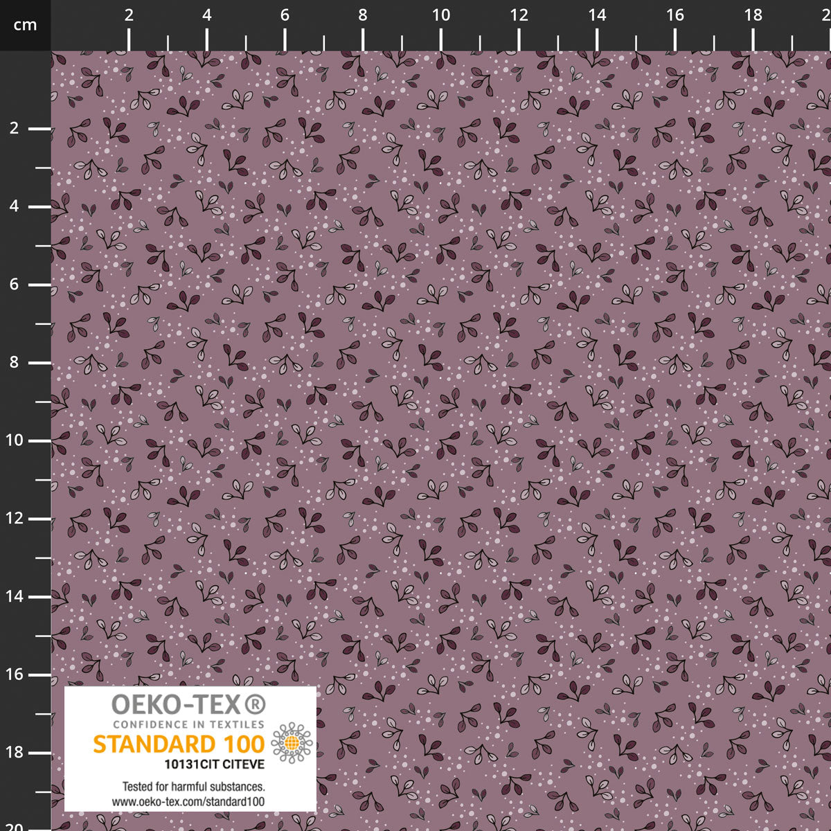 The Sweetest Embrace Purple Leaves 4514528 by Linette Jakobsen for Stoff Fabrics (sold in 25cm increments)