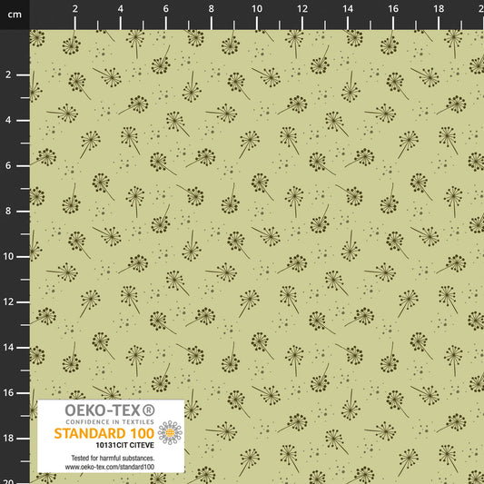 The Sweetest Embrace Light Green Blowflowers 4514543 by Linette Jakobsen for Stoff Fabrics (sold in 25cm increments)