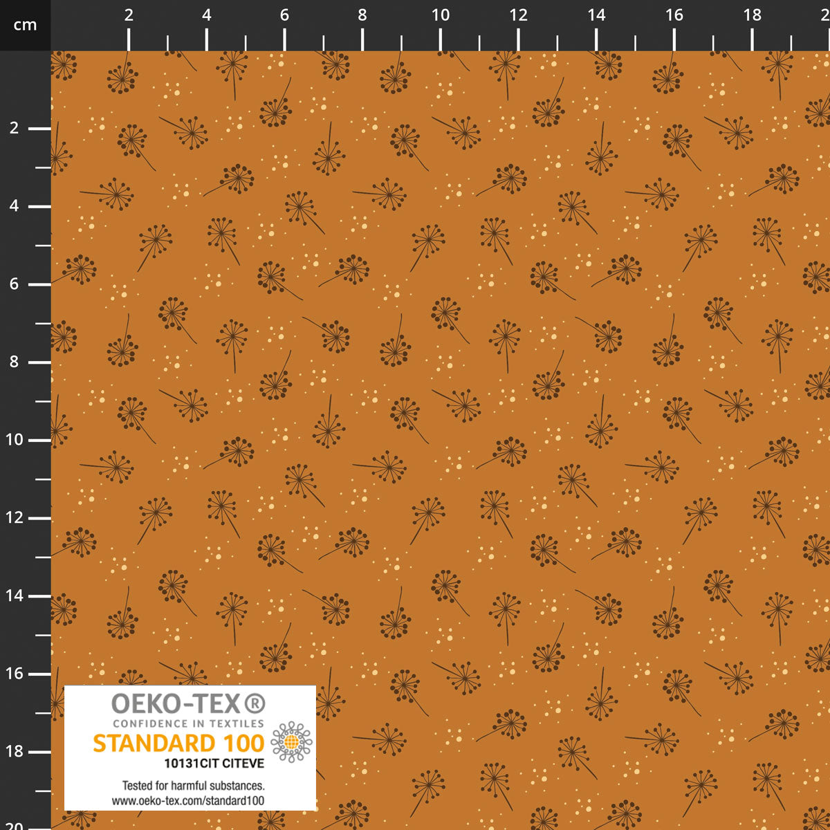 The Sweetest Embrace Golden Blowflowers 4514545 by Linette Jakobsen for Stoff Fabrics (sold in 25cm increments)