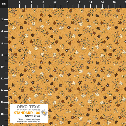 The Sweetest Embrace Yellow Flower Branches 4514549 by Linette Jakobsen for Stoff Fabrics (sold in 25cm increments)