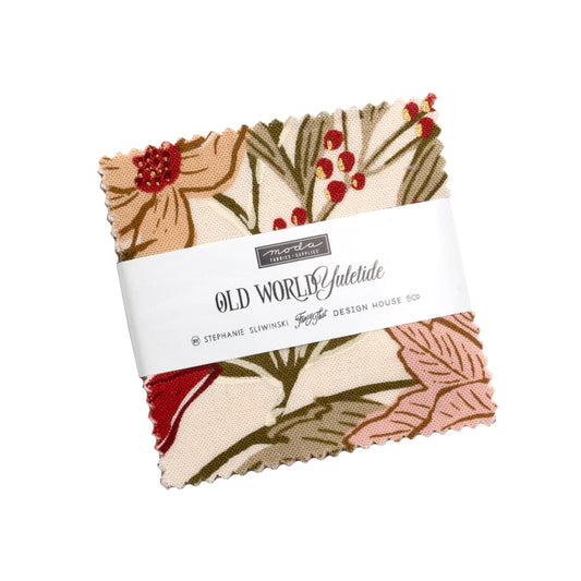 Old World Yuletide Mini Charm Pack by Fancy That Design House for Moda Fabrics