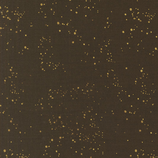 Old World Yuletide Metallic Speckled Sky Espresso M4562816M by Fancy That Design House for Moda Fabrics (sold in 25cm increments)