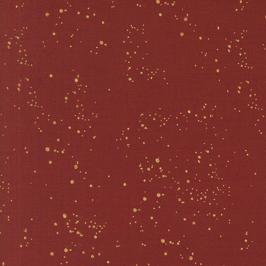 Old World Yuletide Metallic Speckled Sky Crimson M4562817M by Fancy That Design House for Moda Fabrics (sold in 25cm increments)