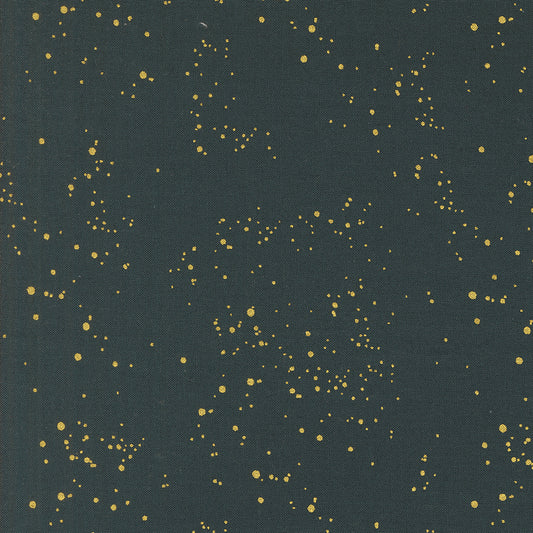 Old World Yuletide Metallic Speckled Sky Midnight M4562826M by Fancy That Design House for Moda Fabrics (sold in 25cm increments)
