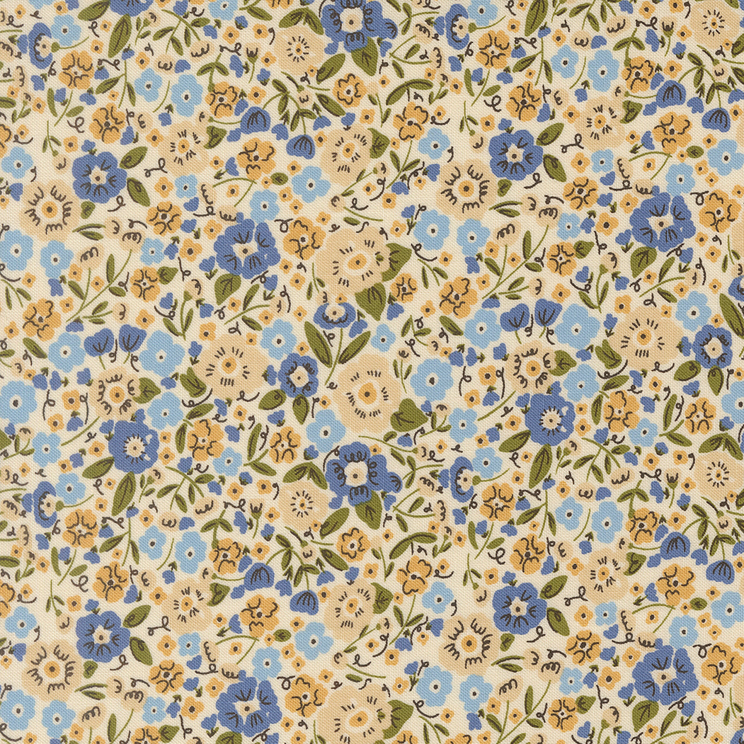 The Henhouse Calico Small Floral Cloud M4843511 by Gingiber for Moda Fabrics (sold in 25cm increments)