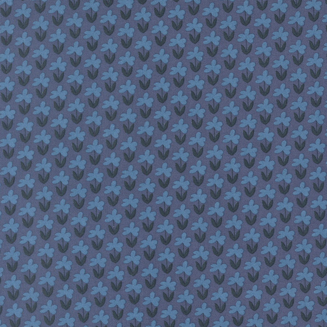 Scenery Meadow Denim M5127115 by Elizabeth Hartman for Moda Fabrics (sold in 25cm increments)