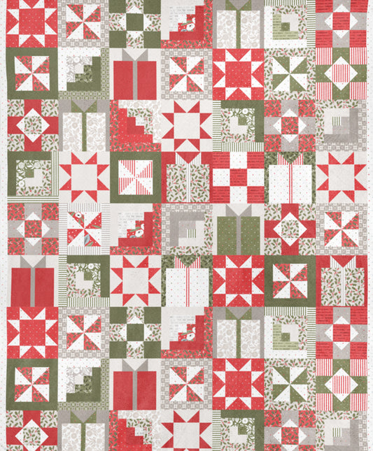 Christmas Eve Snow Christmas Morning Cheater Print Quilting Cuddle by Lella Boutique for Moda fabrics (Sold in 25cm increments)