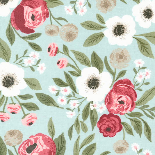 Lovestruck Mist Roses M519014 by Lella Boutique for Moda Fabrics (sold in 25cm increments)
