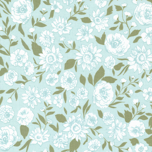 Lovestruck Mist Florals Toile M519114 by Lella Boutique for Moda Fabrics (sold in 25cm increments)